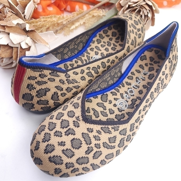 ROTHY'S Leopard Print Ballet Flats Sz 7.5 - Picture 5 of 10
